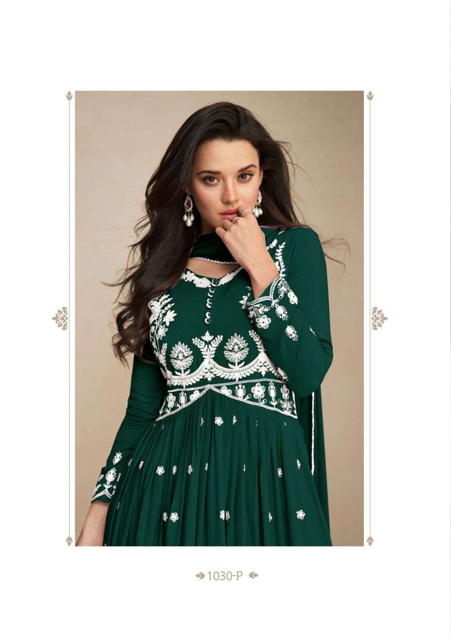 LAKHNAVI VOL 5 DARK COLOR HEAVY REYON LAKHNAVI WORK NAYRA CUT KURTI WITH PLAZO AND NAZMIN DUPATTA BY S3FOREVER BRAND 1030 P C